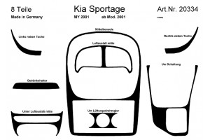 Επενδυση Kia Sportage MY 2001-> 8T με Εμφάνιση Ξύλου