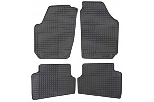 Petex Μαύρα Σετ Πατάκια 4τμχ από Λάστιχο για Skoda Fabia