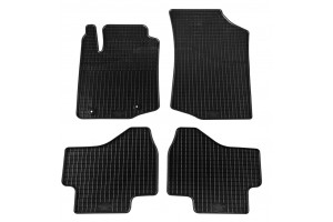 Petex Σετ Πατάκια 4τμχ από Λάστιχο για Peugeot 108 Black