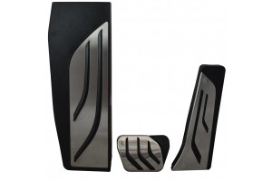 Σετ Πεταλιέρες Αυτόματου Αυτοκινήτου για Bmw Ασημί 3τμχ