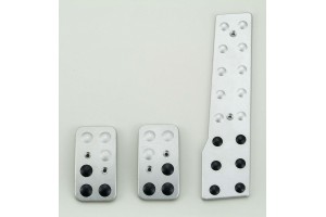 Niken Seat Σετ Πεταλιέρες Αυτοκινήτου για Seat Ασημί 3τμχ