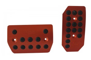 Σετ Πεταλιέρες Αυτόματου Αυτοκινήτου Universal Αλουμινίου Κόκκινες 2τμχ