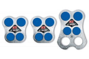 Racing Z1 Σετ Πεταλιέρες Αυτοκινήτου Universal Μπλε/Χρώμιο 3τμχ