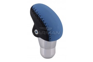 Carman Πόμολο Ταχυτήτων Σπαστό από Δέρμα Μπλε/Μαύρο