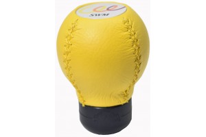 SWM Πόμολο Ταχυτήτων Σφαίρα Δερμάτινο Κίτρινο