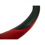 Auto Gs Κάλυμμα Τιμονιού Δερμάτινο Μαύρο/Κόκκινο 36cm