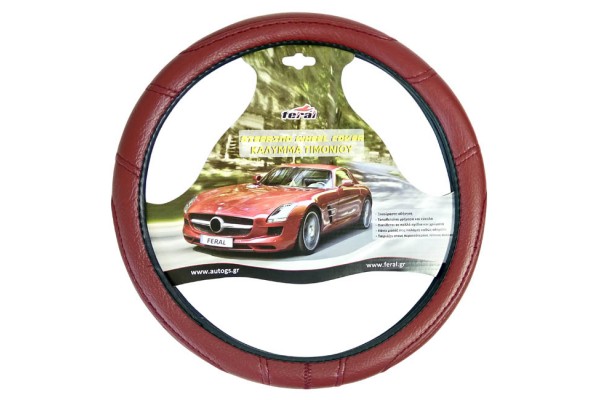 Auto Gs Κάλυμμα Τιμονιού Γαζιά Κόκκινο 40cm