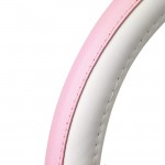 Κάλυμμα τιμονιού αυτοκινήτου δερματίνη Girly ροζ-λευκό 37 - 39cm