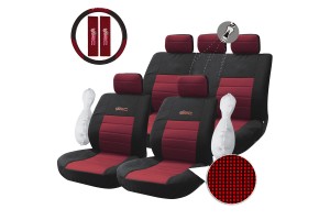 Καλυμματα Σετ Διαιρουμενο WRC (3 Σε 1) ΜΑΥΡΟ/ΚΟΚΚΙΝΟ