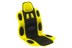 Πλατοκαθισμα Polymesh Racing ΜΑΥΡΟ/ΚΙΤΡΙΝΟ