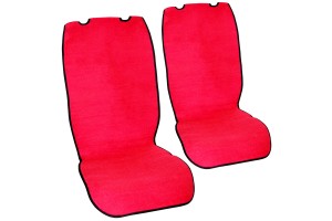 Πλατοκαθισματα Πετσετε 2 Τεμαχιων Κοκκινο