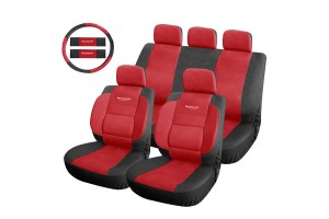 Καλυμματα Σετ Safari PU ΜΑΥΡΟ/ΚΟΚΚΙΝΟ