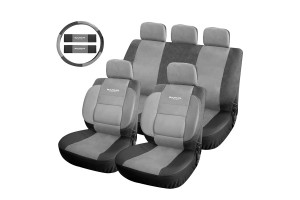 Καλυμματα Σετ Safari PU ΜΑΥΡΟ/ΓΚΡΙ