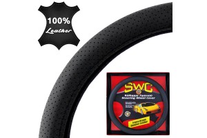 Καλυμμα Τιμονιου Δερμα Μαυρο