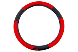 Καλυμμα Τιμονιου Racing Υφασματινο ΜΑΥΡΟ/ΚΟΚΚΙΝΟ