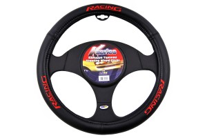 Καλυμμα Τιμονιου Racing Δερματινη ΜΑΥΡΟ/ΚΟΚΚΙΝΟ