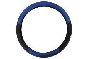 Καλυμματα Τιμονιου Δερμα Διχρωμα 38cm ΜΑΥΡΟ/ΜΠΛΕ