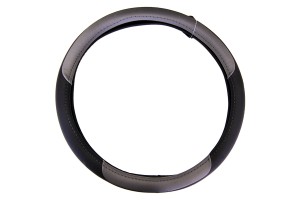 Καλυμματα Τιμονιου Δερμα Διχρωμα 38cm ΜΑΥΡΟ/ΓΚΡΙ