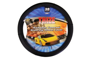 Καλυμμα Τιμονιου Trize - Δερματινη Μαυρο