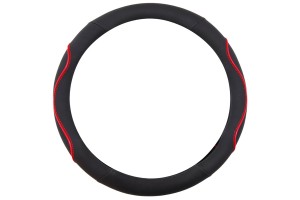 Καλυμμα Τιμονιου Wavy ΜΑΥΡΟ/ΚΟΚΚΙΝΟ