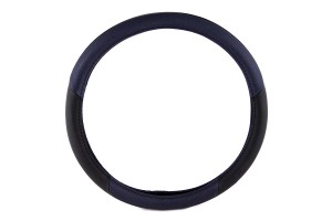 Καλυμμα Τιμονιου 39cm Δερμα ΜΑΥΡΟ/ΜΠΛΕ