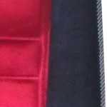 Πλατοκάθισμα αυτοκινήτου βελούδο 1τμχ μπροστινό μαύρο-κόκκινο