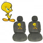 Κάλυμμα Αυτοκινήτου 4τμχ Πετσετέ Ungry Tweety Γκρι Auto Gs