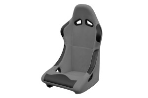 Καθισμα Κουβας Υφασματινο Με Δερματινες Λεπτομερειες - ΜΑΥΡΟ/ΓΚΡΙ