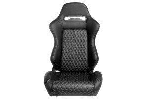 Καθισμα Αγωνιστικο Δερματινη Luxury ΜΑΥΡΟ-ΔΕΞΙ