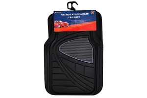 Πατακια Σετ 4 Τεμ Pvc ΜΑΥΡΟ/ΓΚΡΙ