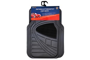 Πατακια Σετ 4 Τεμ Pvc ΓΚΡΙ/ΜΑΥΡΟ