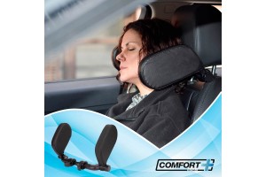 Πλαινά Μαξιλαράκια Προσκέφαλου / Υποστήριξης Λαιμού Memory FoamHLU1000 11x20x3.5cm Μαύρο 1 Τεμάχιο