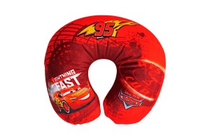 Παιδικό Μαξιλαράκι Αυχένα Ταξιδιού Cars Mcqueen Lightning Fast 27cm X 23cm Γαλάζιο 1 Τεμάχιο