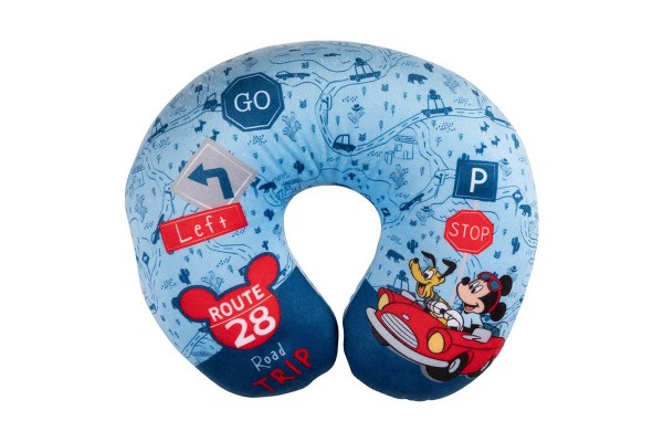 Παιδικό Μαξιλαράκι Αυχένα Ταξιδιού Mickey - Pluto Road Trip 27cm X 23cm Μπλε 1 Τεμάχιο