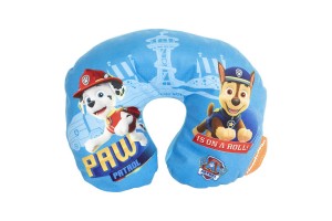 Παιδικό Μαξιλαράκι Αυχένα Ταξιδιού Paw Patrol Chase-Marshall ''Is On A Roll'' 27cm X 23cm Μπλε 1 Τεμάχιο