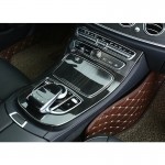 Αυτοκόλλητο Τριμ Κεντρικής Κονσόλας Mercedes-Benz E-Class W213 16-20 Mαύρο Χρώμα Design Ξύλου