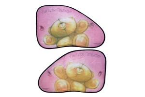 Ηλιοπροστασίες Αυτοκινήτου Γωνιακές Για Τα Πλαϊνά Τζάμια Forever Friends 64x42cm 4620 2 Τεμάχια