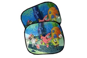 Ηλιοπροστασίες Αυτοκινήτου Για Τα Πλαϊνά Τζάμια Sponge Bob 45x36cm 2386 2 Τεμάχια