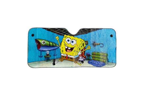 Ηλιοπροστασία Παρμπρίζ Αλουμινίου Sponge Bob 60x130cm 2384 1 Τεμάχιο