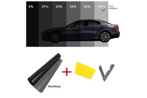 Αντιηλιακή Μεμβράνη Φιμέ Light Black 50x300cm (60%) Made In Taiwan