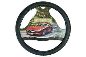 Κάλυμμα Τιμονιού Φορτηγού Δερματίνη Με Γαζιά Μαύρο Xxl 45cm 1 Τεμάχιο