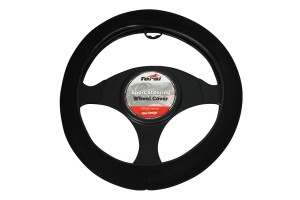 Κάλυμμα Τιμονιού Αυτοκινήτου Cloth Complex Μαύρο Medium 38cm 1 Τεμάχιο