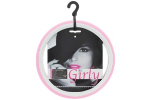 Κάλυμμα Τιμονιού Αυτοκινήτου Δερματίνη Girly Ροζ-Λευκό Small-Medium 37-39cm 1 Τεμάχιο