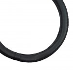 Κάλυμμα Τιμονιού Αυτοκινήτου Δερματίνη Soft Μαύρο Με Μαύρη Ραφή Medium 38cm