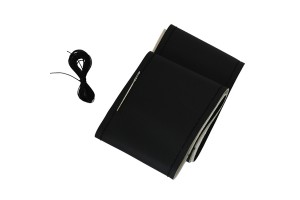 Κάλυμμα Τιμονιού Αυτοκινήτου Δερμάτινο Ραφτό Εξώγαζο Μαύρο Με Μαύρα Γαζιά Medium 38cm 1 Τεμάχιο