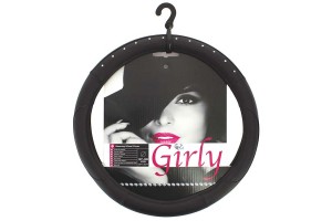 Κάλυμμα Tιμονιού Αυτοκινήτου Δερματίνη Girly Black Diamonds Μαύρο Με Στρας Medium 37-39cm 1 Τεμάχιο