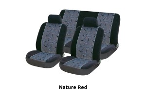 Καλυμματα Σετ Α&#8217; Ποιοτητα VELOUR-JACQUARD 6 Τμχ - Nature Red