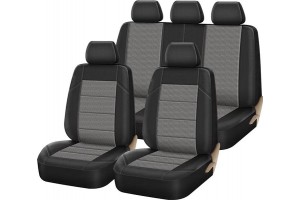 Καλύμματα Αυτοκινήτου Super Fit All In One Μαύρο-Γκρι Σετ 10 Τεμάχια