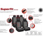 Καλύμματα Αυτοκινήτου Super Fit All In One Μαύρο-Γκρι Σετ 10 Τεμάχια Καλύμματα Αυτοκινήτου Super Fit All In One Μαύρο-Γκρι Σετ 10 Τεμάχια