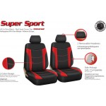 Καλύμματα Αυτοκινήτου Super Sport All In One Μαύρο-Κόκκινο Ζευ 4 Τεμάχια
